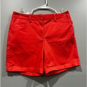 LANDS END mid rise women dark orange-red shorts/size 10